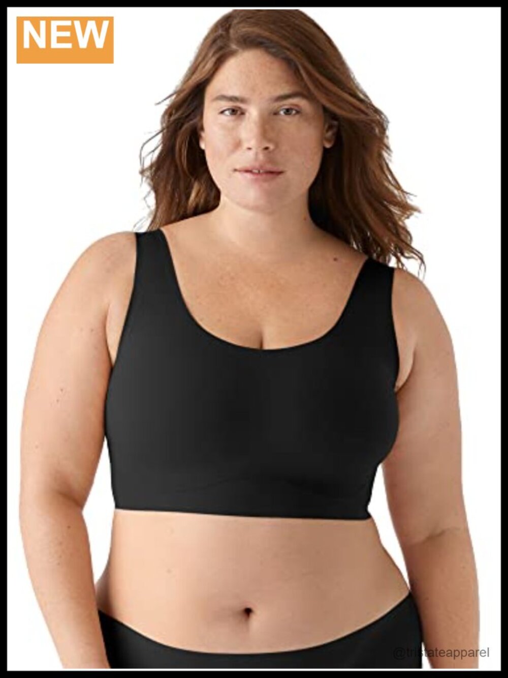True Body Lift Scoop Neck Wireless Bra Removable Pads Full Coverage